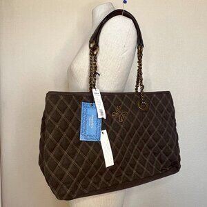 Simply Vera Vera Wang Brown Cocoa Quilted Handbag Shoulder Bag